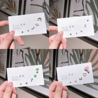 S925 Cuff Twist ต่างหูสตั๊ดใหม่2022ต่างหูนักเรียนหญิงเกาหลีชุดสัปดาห์ที่เรียบง่ายป่า