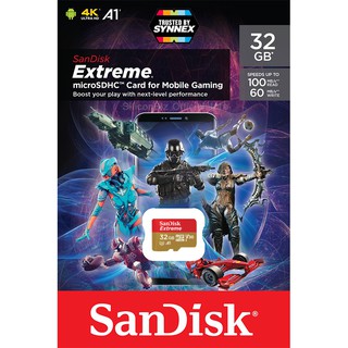 SanDisk Extreme microSD Card Gaming U3 32GB R/W 100/60MB/s (SDSQXAF-032G-GN6GN) ใส่ โทรศัพท์ กล้องถ่ายภาพ SJCAM Gopro5 6