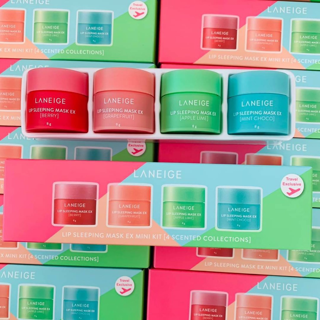 Laneige Lip Sleeping Mask Mini Kit (4 Scented Collections Travel