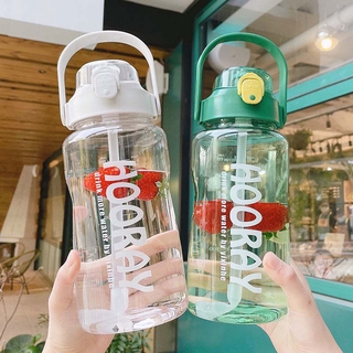 กระบอกน้ำพลาสติกใส ขวดน้ำพลาสติกใส แบบพกพา1500ml/2000ml/3000ml