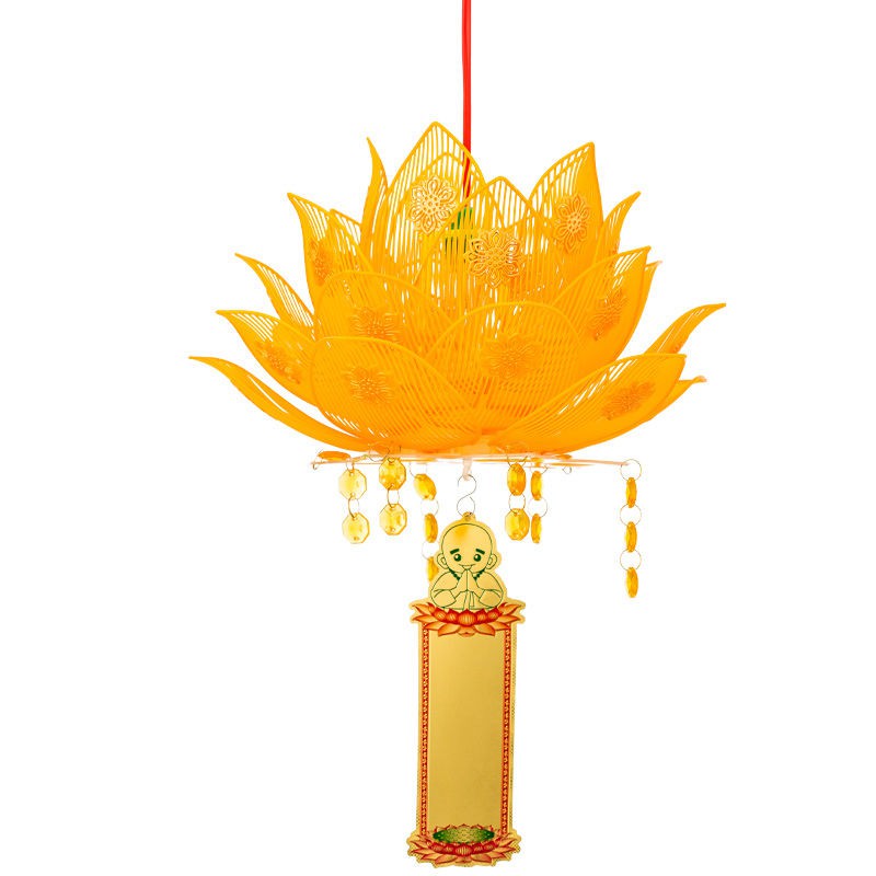 โคมไฟดอกบัว Kuanyin สำหรับพระพุทธรูปโคมไฟหน้าพระพุทธรูปโคมไฟดอกบัวสีสันสดใสคู่ปลั๊กไฟฟ้า โคมไฟแบตเตอ