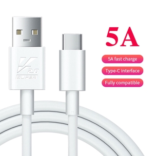 สายชาร์จ ชาร์จเร็ว 5A  Type C เชื่อมต่อ USB-C สำหรับ VIVO S1 Y51 2020 Y30 Y50 Y51 V20 V17 Pro V19 Neo NEX 3 Y31 ขนาด 1 ม.