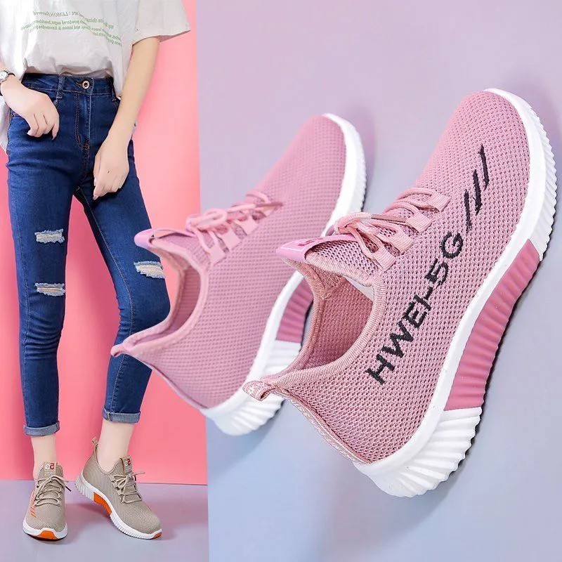 พร้อมส่ง รองเท้าผ้าใบหุ้มส้น แฟชั่นผู้หญิง