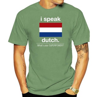 เสื้อยืดคอกลม ผ้าฝ้าย ขนาดใหญ่ ลาย Superpower Dutch แฟชั่นสําหรับผู้ชาย และผู้หญิง ไซซ์ S - 5xlS-5XL