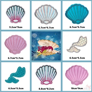 ♚ แผ่นแพทช์เหล็ก รูปหางนางเงือก ♚ แผ่นแพทช์รีดติดเสื้อ รูปโล…