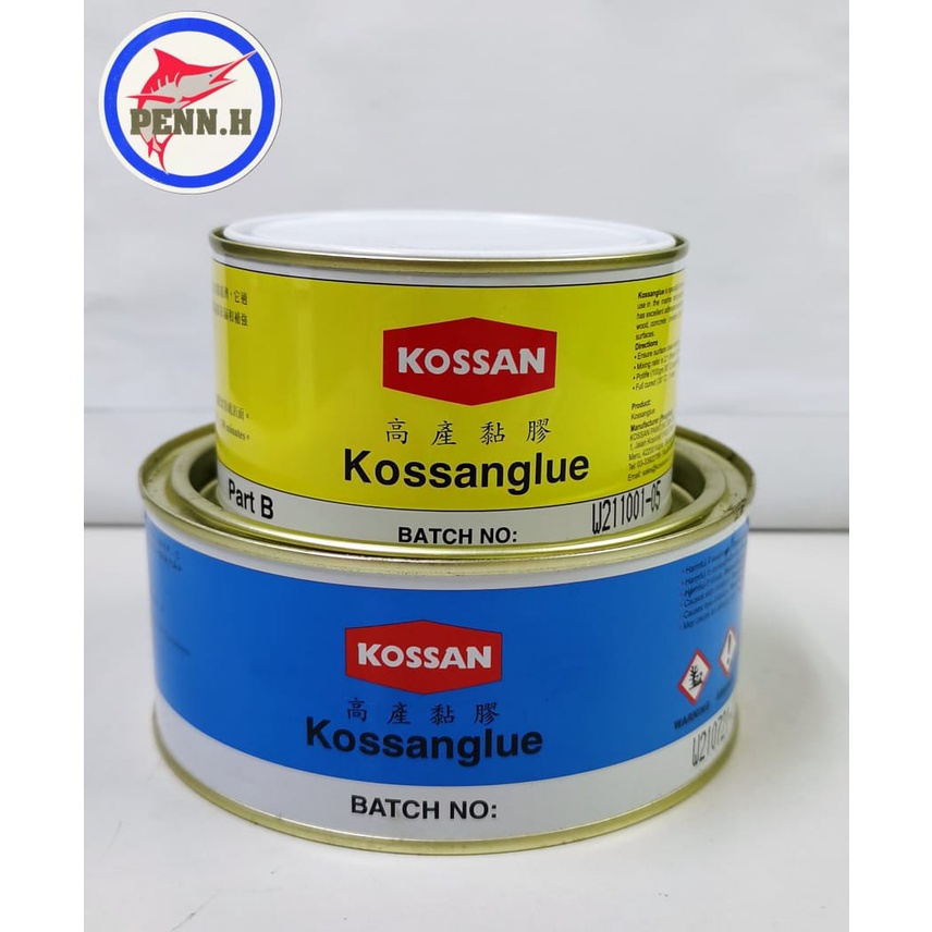 Kossan Glue AB/Expoxy Gam Kossan /Kossan KO -Glue 700gm White paste Part (A) + Part (B) 300gm Amber 