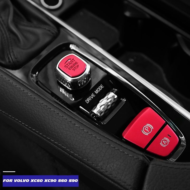 ฝาครอบปุ่มกดอลูมิเนียมอัลลอยด์ อุปกรณ์เสริม สําหรับตกแต่งรถยนต์ Volvo XC60 S60 XC90 S90 V90