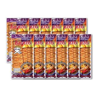 เบนโตะ หมึกอบซอสพริกคั่วหมึกย่าง 20 กรัม x 12 ซอง Bento Squid Seafood Snack 20g x 12 Bags