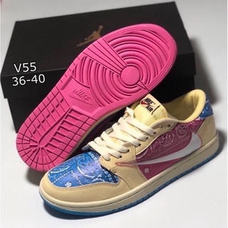 Nike Air Jordan 1 Low Travis Scott (size36-40) Pink Blue