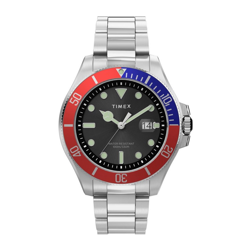 Timex TW2U71900 HARBORSIDE COAST นาฬิกาข้อมือผู้ชาย สายสแตนเลส สีเงิน หน้าปัด 43 มม.