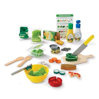 Melissa &amp; Doug รุ่น 9310 Slice &amp; Toss Salad Set ชุดสลัดและผักครบชุด ส่งเสริมการเล่นแบบมีจินตนาการ สอดคล้องกับการใช้ชีวิต