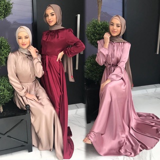 Dubai Abaya ชุดแม็กซี่เดรส แฟชั่น สไตล์ตุรกี มุสลิม สําหรับผู้หญิง