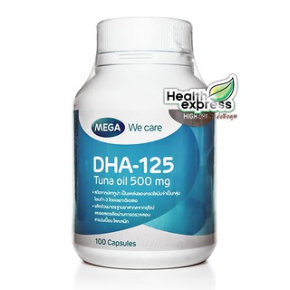 Mega We Care DHA 125 Tuna Oil 500 mg เมก้า ดีเอชเอ 125 บรรจุ 100 แคปซูล