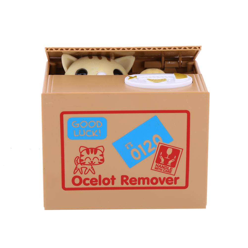 Stealing Penny Bank Coin Box Money Cat กระปุกออมสินอัตโนมัติ