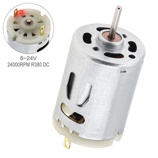 R380 6V-24V Dc มอเตอร์ 24000Rpm ไมโครมอเตอร์สแตนเลสโลหะสําหรับเครื่องใช้ในบ้าน Diy