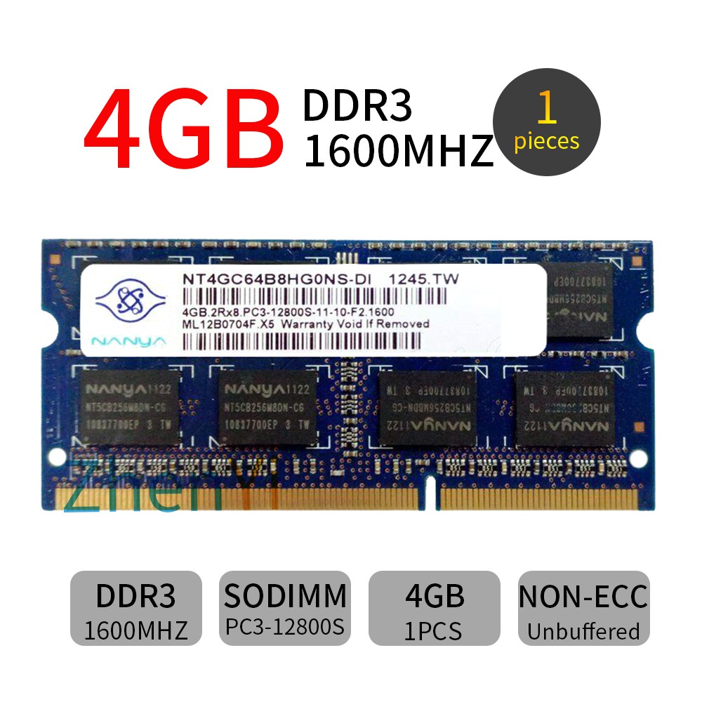 Nanya แรมหน่วยความจําแล็ปท็อป 8GB 4GB 2GB DDR3 1066MHz 1333MHz 1600MHz pc3 SODIMM AD38