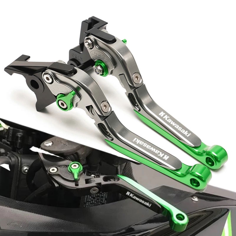 รถจักรยานยนต์ CNC คลัทช์เบรคแบบปรับได้มือจับมือจับสําหรับ Kawasaki NINJA 250R NINJA300R NINJA400 Z400 Z250SL Z300