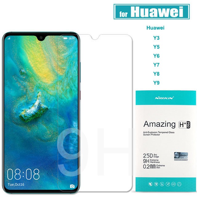 Huawei Y3 Y5 Y6 Y7 Y9 II Lite Pro Prime 2017 2018 2019 กระจก ฟิล์ม โฟกัส อุปกรณ์กันรอยหน้าจอ 9.5H