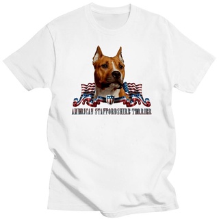 [S-5XL]เสื้อยืดลําลอง แขนสั้น พิมพ์ลาย Staffordshire Terrier Amstaff แฟชั่นฤดูร้อน สไตล์อเมริกัน ไซซ์ S-3Xl 2022