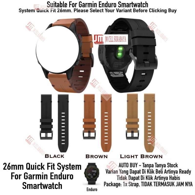 สายนาฬิกาขนาด 26 มม. Garmin Enduro 3 2 1 51 มม. - แถบหนัง