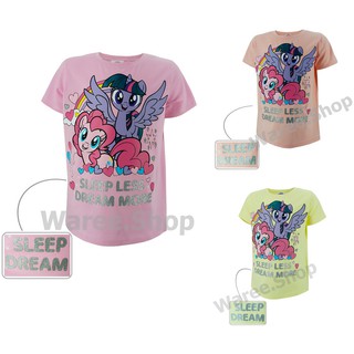 เสื้อยืดคอกลม My Little Pony ลิขสิทธ์แท้ เสื้อคอกลม โพนี่ ม้าโพนี่ ผ้าCotton ผสม Spandex เสื้อยืด คอกลม เสื้อเด็ก