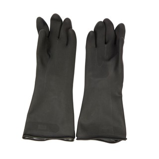 ถุงมือยางหนา L สีดำ สตรองแมน Strongman L black rubber gloves