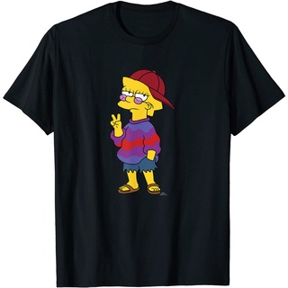 ผ้าฝ้ายคอกลมเสื้อยืด พิมพ์ลาย The Simpsons Cool Lisa C2from S-4XL