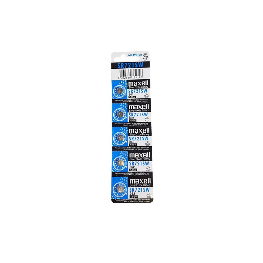 ถ่านกระดุม ถ่านนาฬิกา SR721SW 362/1.55V sr 721 sw Maxell Calcuator Battery ถ่านกลม นาฟิกา เครื่องคิดเลข ราคา ถูกที่สุด ดีลบีเคเค