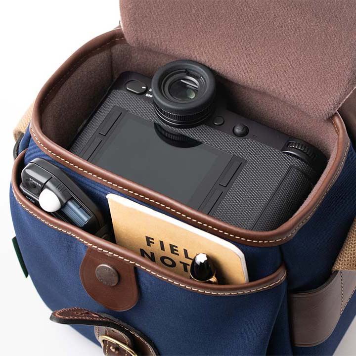 Billingham รุ่น Hadley Digital -Navy Canvas / Chocolate Leather