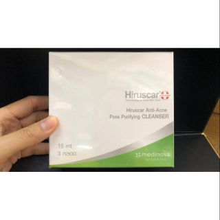 Exp.19/06/2021 Hiruscar Anti-Acne Pore Purifying Cleanser 15 ml 3 หลอด