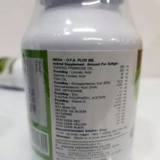 Mega O.F.A plus (20เม็ด/60เม็ด) บำรุงขนและผิวหนังสำหรับสุนัข (ลอตใหม่)