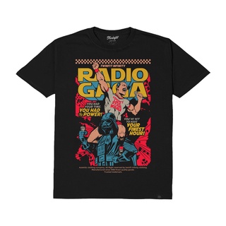 ใส่ได้ทั้งชายและหญิงsuitableTwinfit เสื้อยืดสตรีทแวร์ - Queen Radio GagaS-5XL