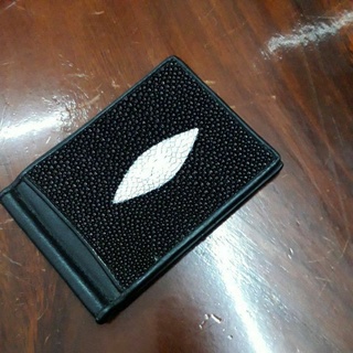 implora@ กระเป๋าสตางค์แท้ stingrayski clip money wallet หนังปลากระเบน