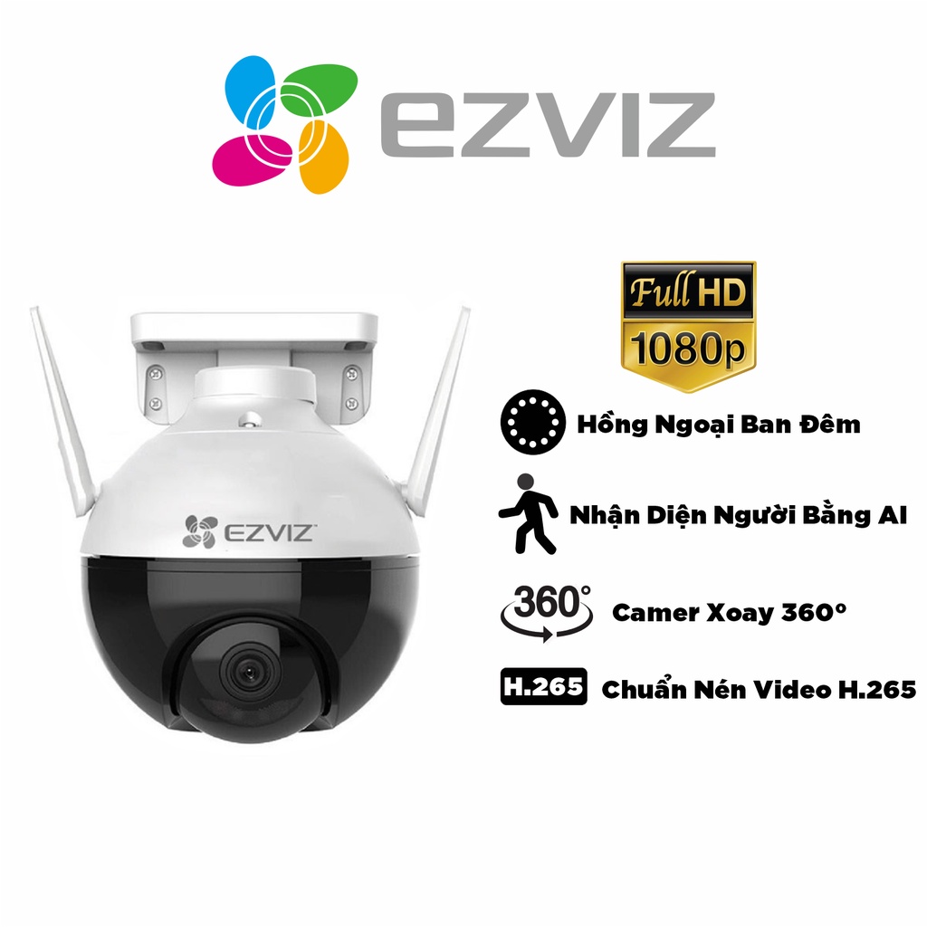 C8W 4MP กล้องวงจรปิดไร้สาย EZVIZ IP Camera 4MP Wi-Fi