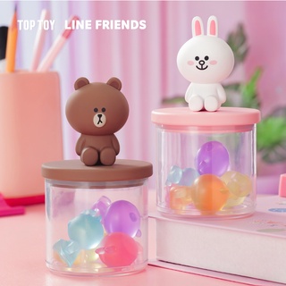 【ของแท้】TOPTOY กล่องสุ่ม ตุ๊กตาฟิกเกอร์อนิเมะ LINE FRIENDS น่ารัก สําหรับใส่ลูกอม