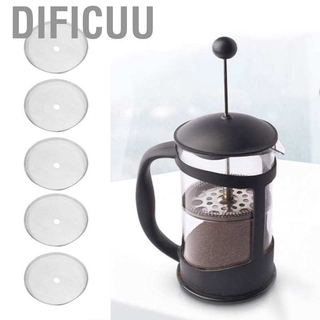 (READY STOCK) ฟิลเตอร์ตาข่ายกรองกาแฟ 80 มล . 5 ชิ้น สําหรับเครื่องชงชากาแฟ French Press