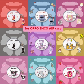 OPPO ENCO AIR Bluetooth Earphone Case Tpu Cute Cartoon Pattern with Pendant