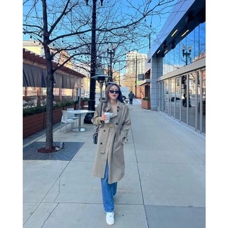 MALIMAYS - Bean Trench Coat เสื้อโค้ททรงยาว