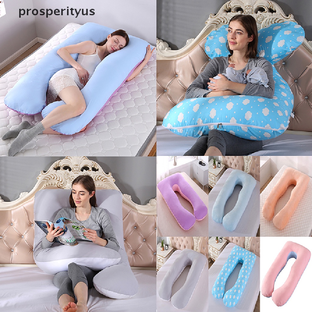 Maternity Pillows 155 บาท (Prosperityus) หมอนรองนอน รูปตัว U สําหรับหญิงตั้งครรภ์ Mom & Baby