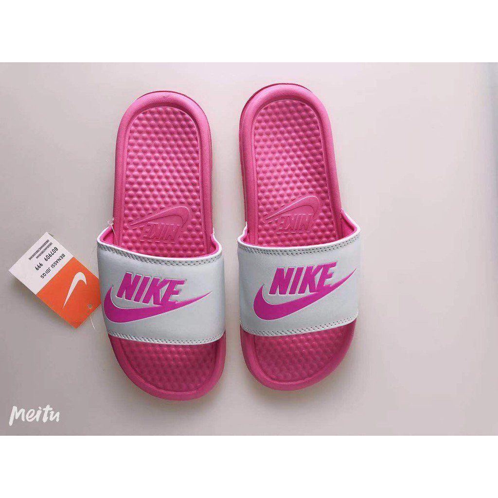 nike pink slippers