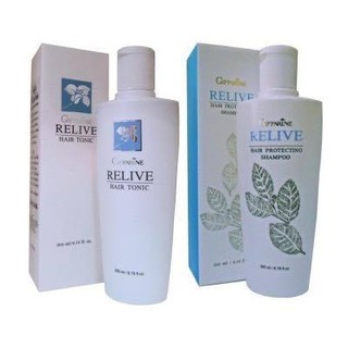 แพคคู่ กิฟฟารีน รีไลฟ์แฮร์แชมพูและแฮร์โทนิค  Relive Hair shampoo and Hair tonic giffarine