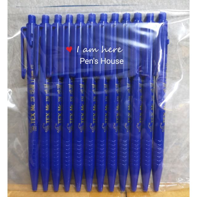 (12ด้าม)ปากกาลูกลื่น TEX MC228 Obijel