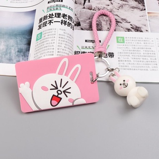 เคสโทรศัพท์มือถือ ซิลิโคนนิ่ม ป้องกัน ลายกระต่าย หมีบราวน์ พร้อมตุ๊กตา สําหรับนักเรียน รถบัส