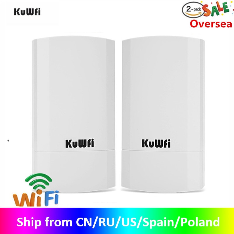 KuWfi Router 1KM 300Mbps Wireless Router Outdoor&Indoor CPE Router Kit