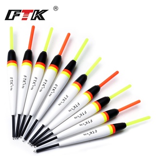 Ftk อุปกรณ์ตกปลา Barguzinsky Fir Bobber ลอยน้ํา 2 กรัม 3 กรัม 4 กรัม 5 กรัมหลากสี 10 ชิ้น