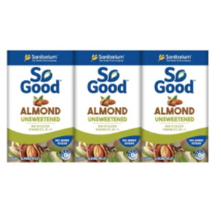 โซกูดเครื่องดื่มอัลมอนด์ไม่มีน้ำตาล 250มล. แพค3 Sogood Almond Beverage No Sugar 250ml. Pack 3 เครื่องดื่มธัญพืช