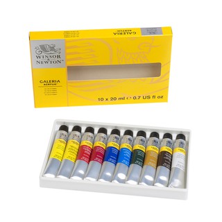 ชุดเซ็ตสีอะคลิลิค WINSOR &amp; NEWTON ขนาด 20 ML 10 สี