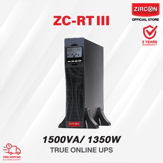 ZIRCON UPS เครื่องสำรองไฟ (All New 2022) ชนิด True Online รุ่น ZC-RTIII 1.5KVA/1350W  ของแท้ ประกัน 2 ปี ส่งฟรีทั่วไทย