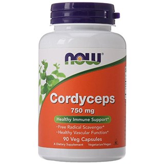 ถั่งเช่า ชั้นดีจากอเมริกา (Cordyceps 750 mg ของ NOW foods - 90 Vcaps )