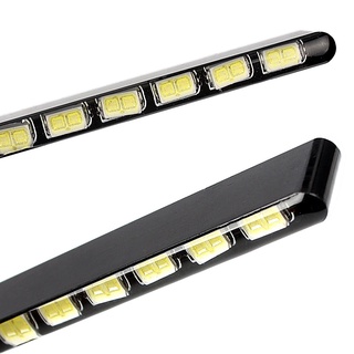 สายไฟกลางวัน Led 12 ดวง SMD DRL 7030 สําหรับรถยนต์ 2 ชิ้น